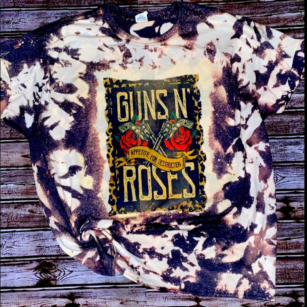 Guns N’ Roses custom bleached shirts